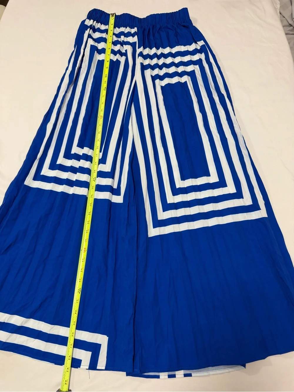 Commense Blue and White Wide-Leg Pants - Picture 3 of 7